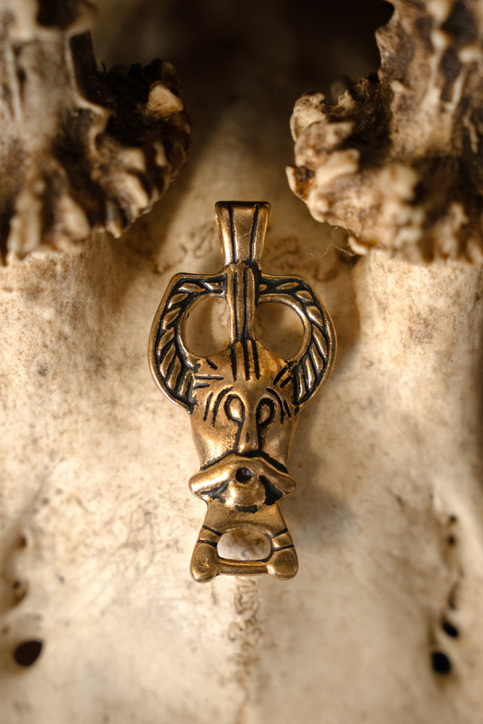 Viking Odin Amulet Ribe, bronze
