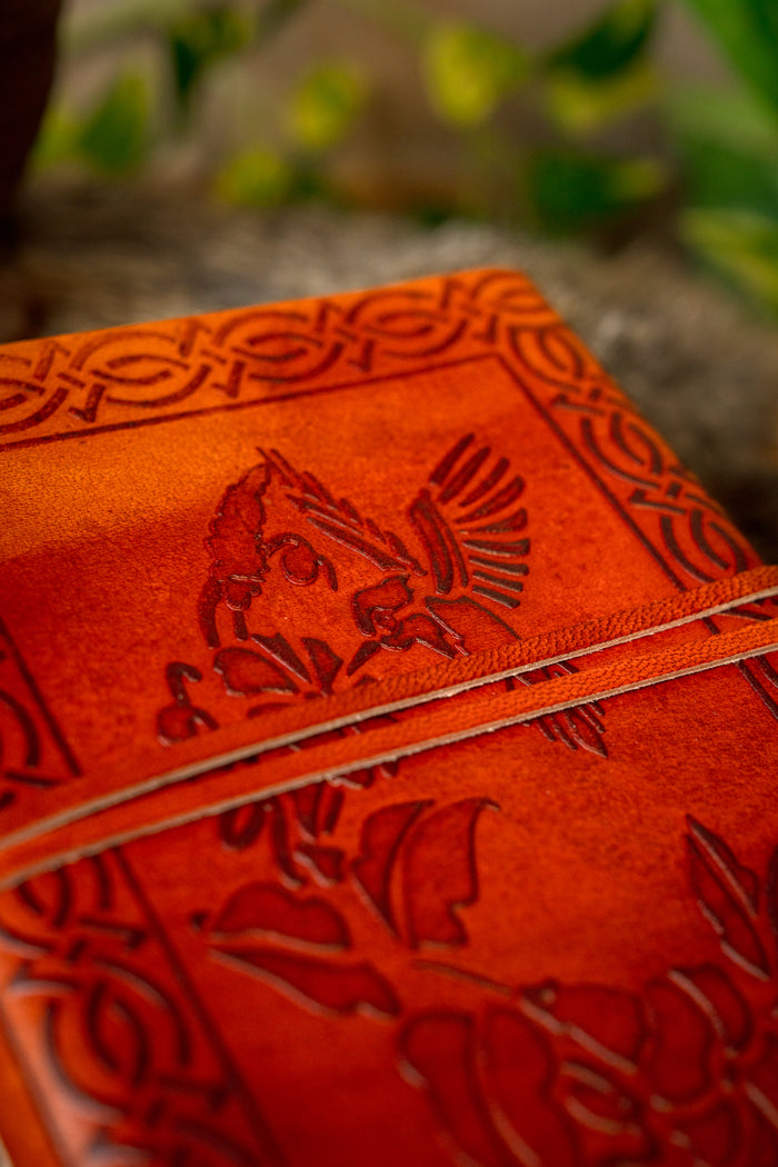 Leather book with dragon