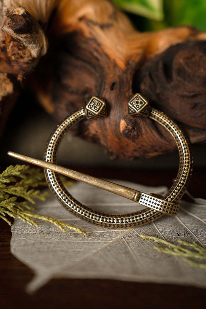 Viking horseshoe fibula Finland, bronze