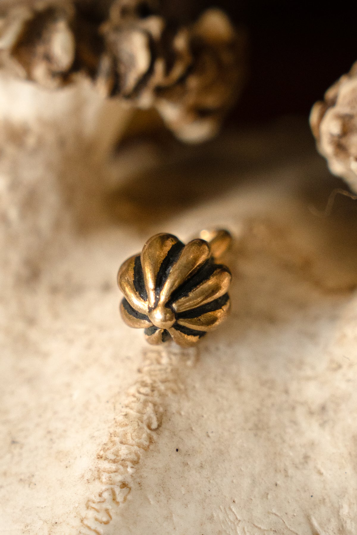 Medieval buttons Tver, set of 5 pieces, bronze