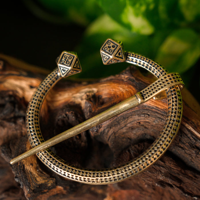 Viking horseshoe fibula Finland, bronze