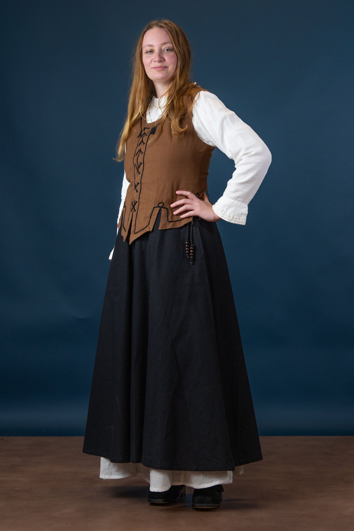 Renaissance skirt Melisende, black