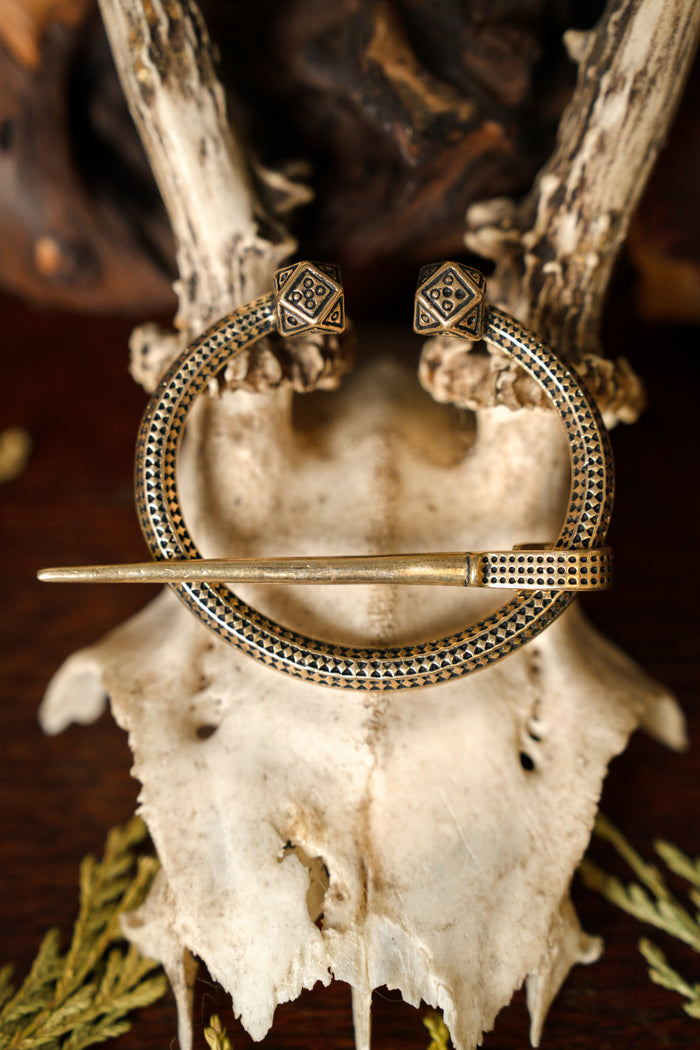 Viking horseshoe fibula Finland, bronze