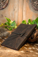 Quaderno con copertina in pelle, marrone, L