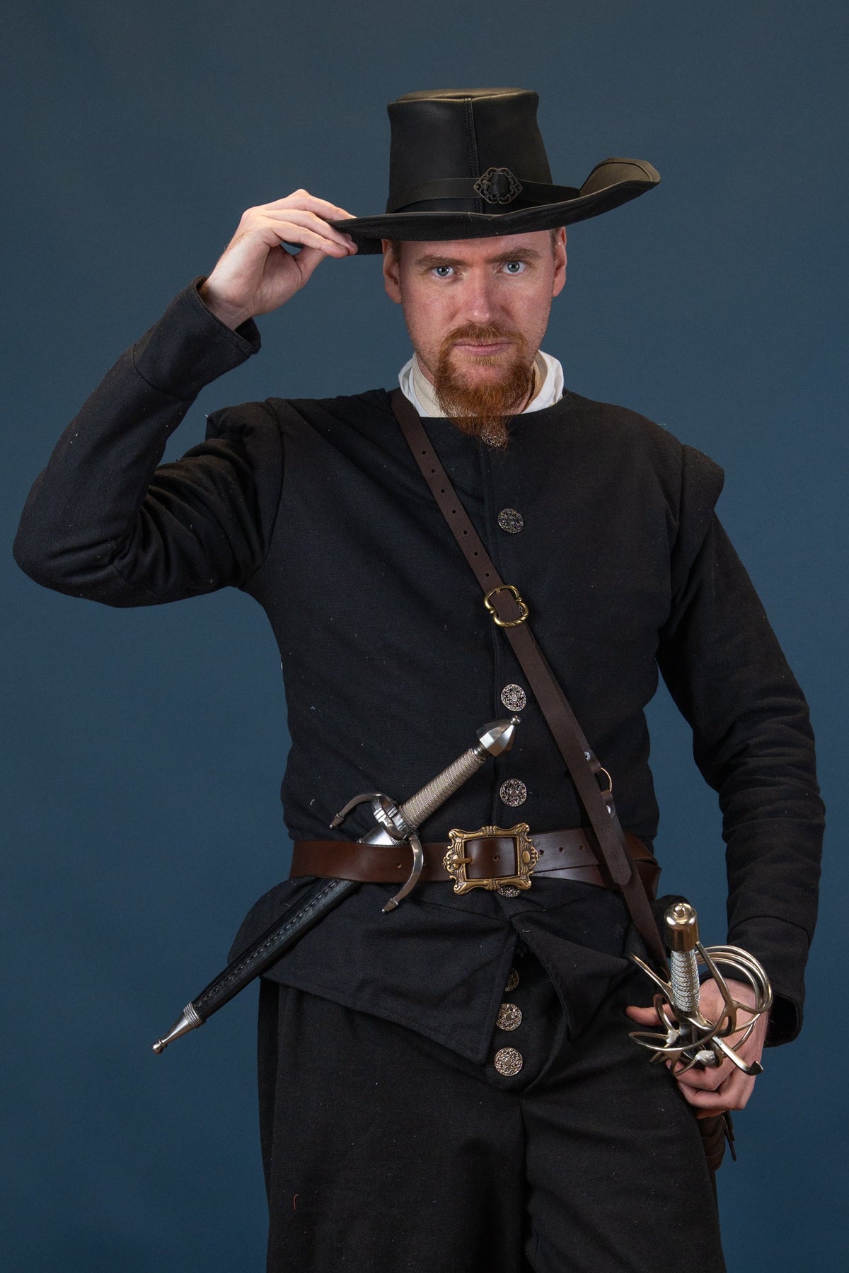 15th-16th century doublet, black