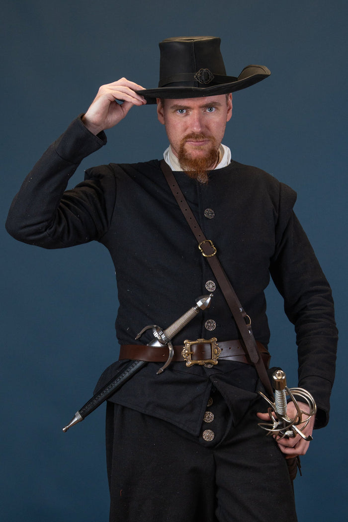 15th-16th century doublet, black