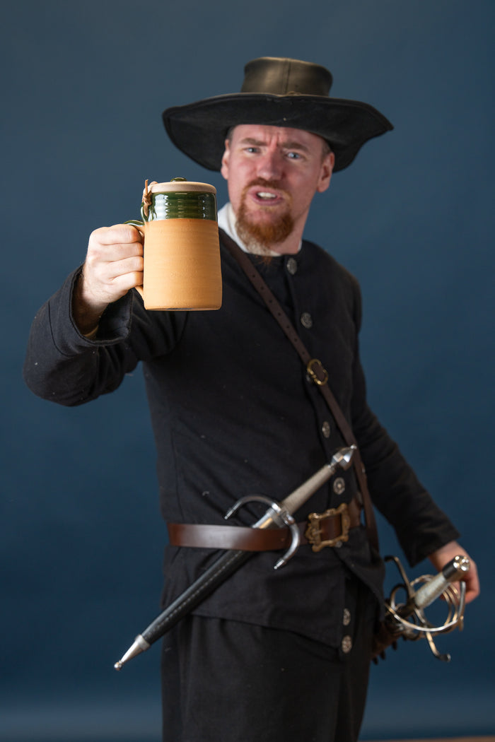 Historical Beer Mug, 0.5l with wooden cap