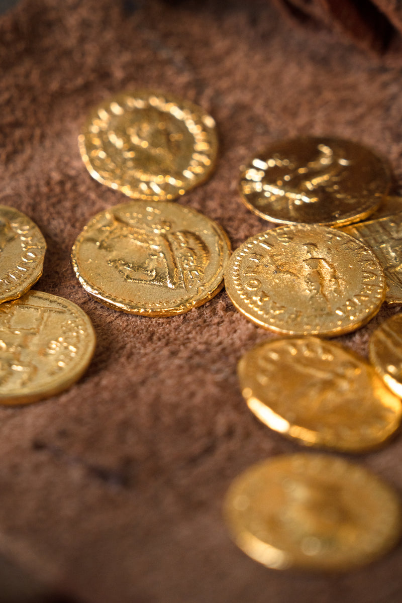 Zestaw rzymskich monet – aureusy