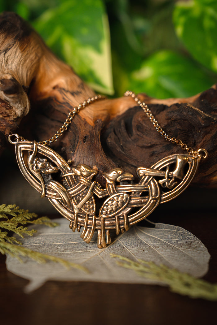 Gaelic necklace Boken of Kells, bronze