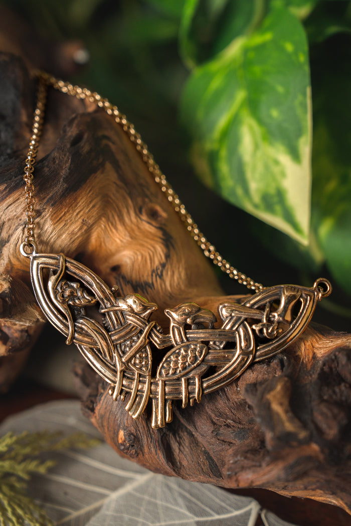 Gaelic necklace Boken of Kells, bronze