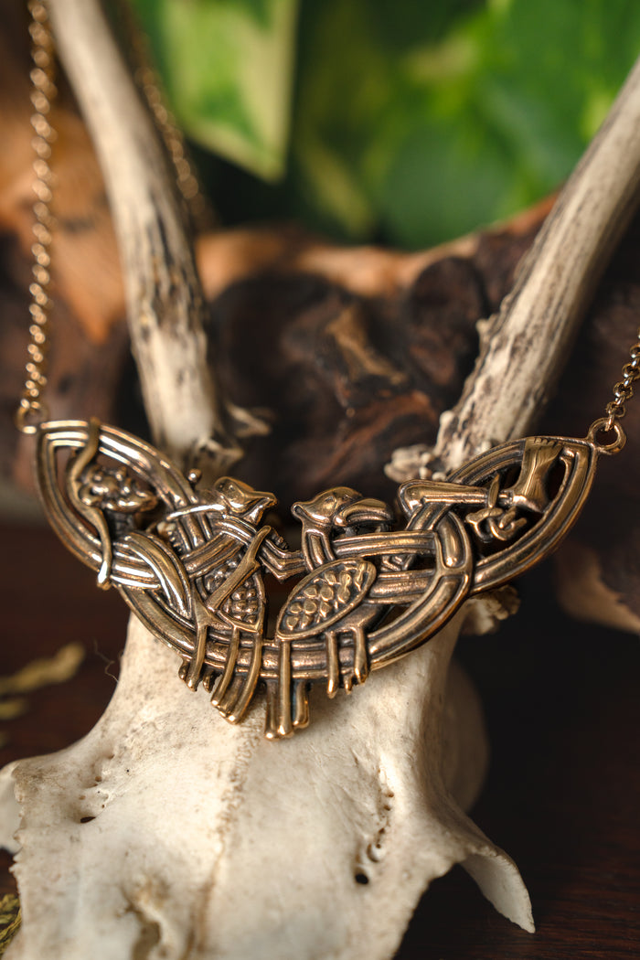 Gaelic necklace Boken of Kells, bronze