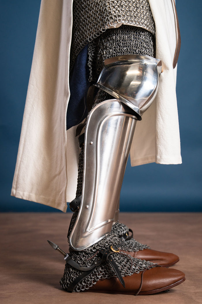 Milanese greaves, lower leg armour, 1.6 mm