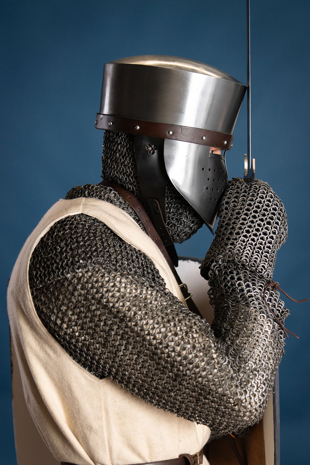 Medieval knight helmet Laurin, 1.3 mm