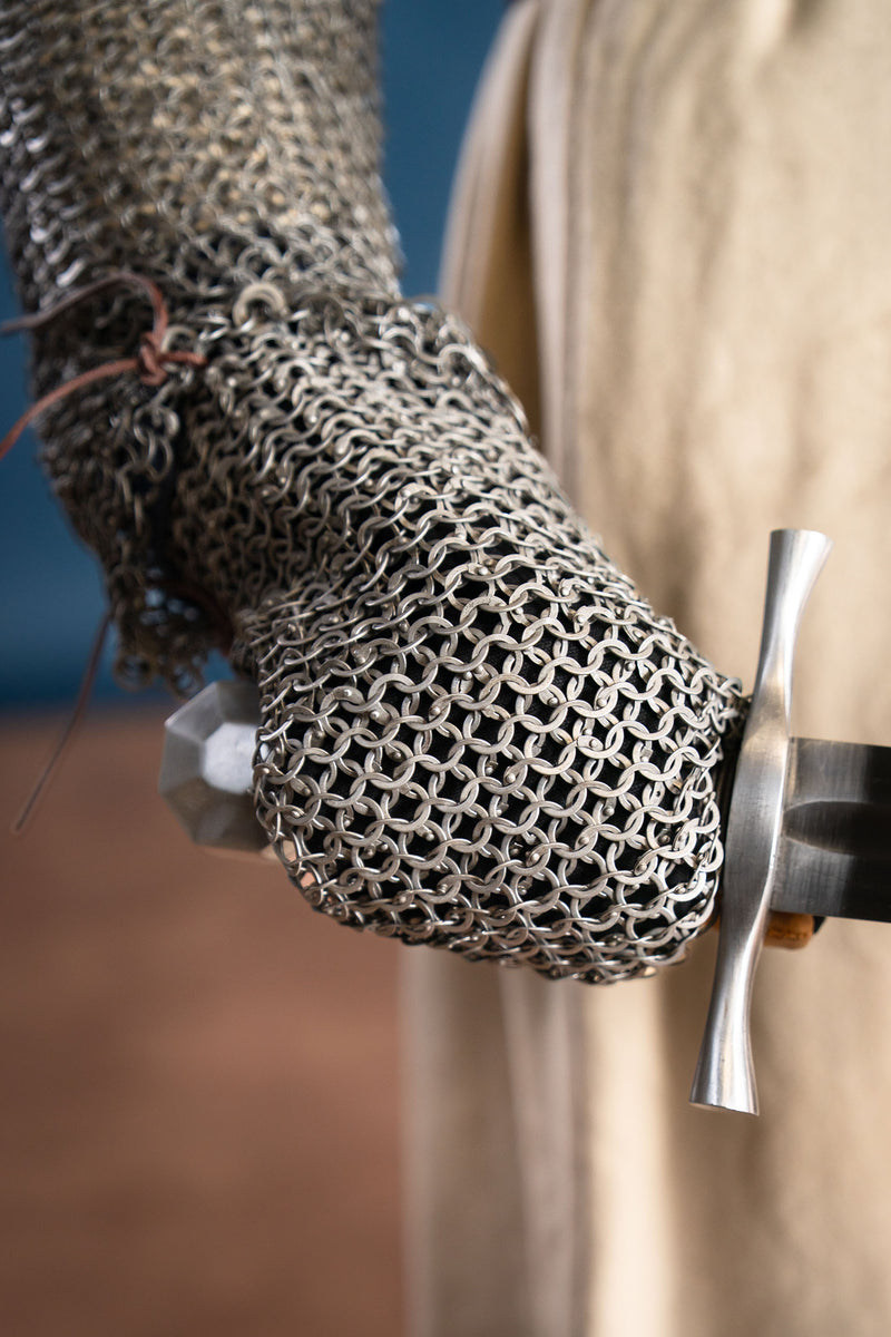 Moufles de mailles, manchons anneaux plats rivets ronds