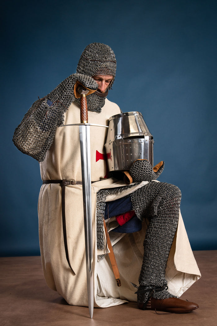 Historical templar surcoat, cream