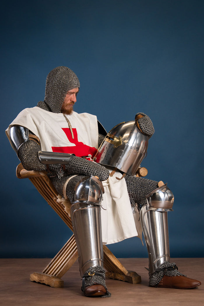 Milanese greaves, lower leg armour, 1.6 mm
