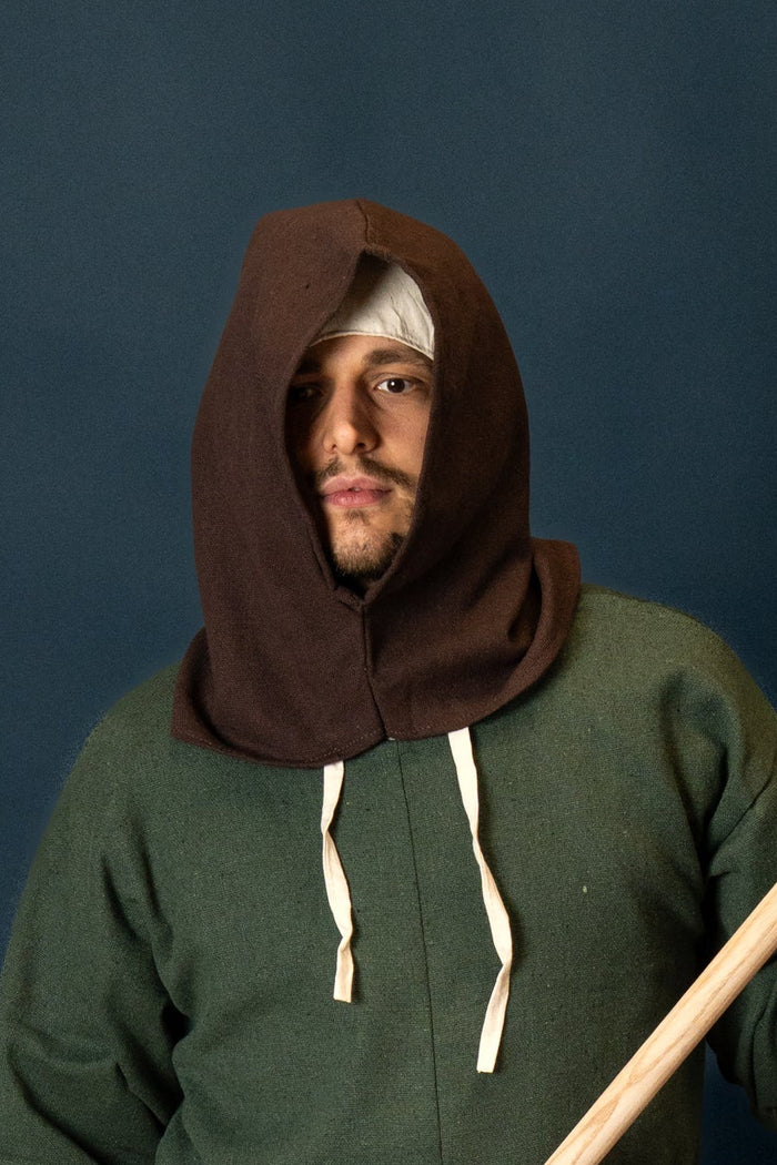 Brown Medieval Hood, Cotton