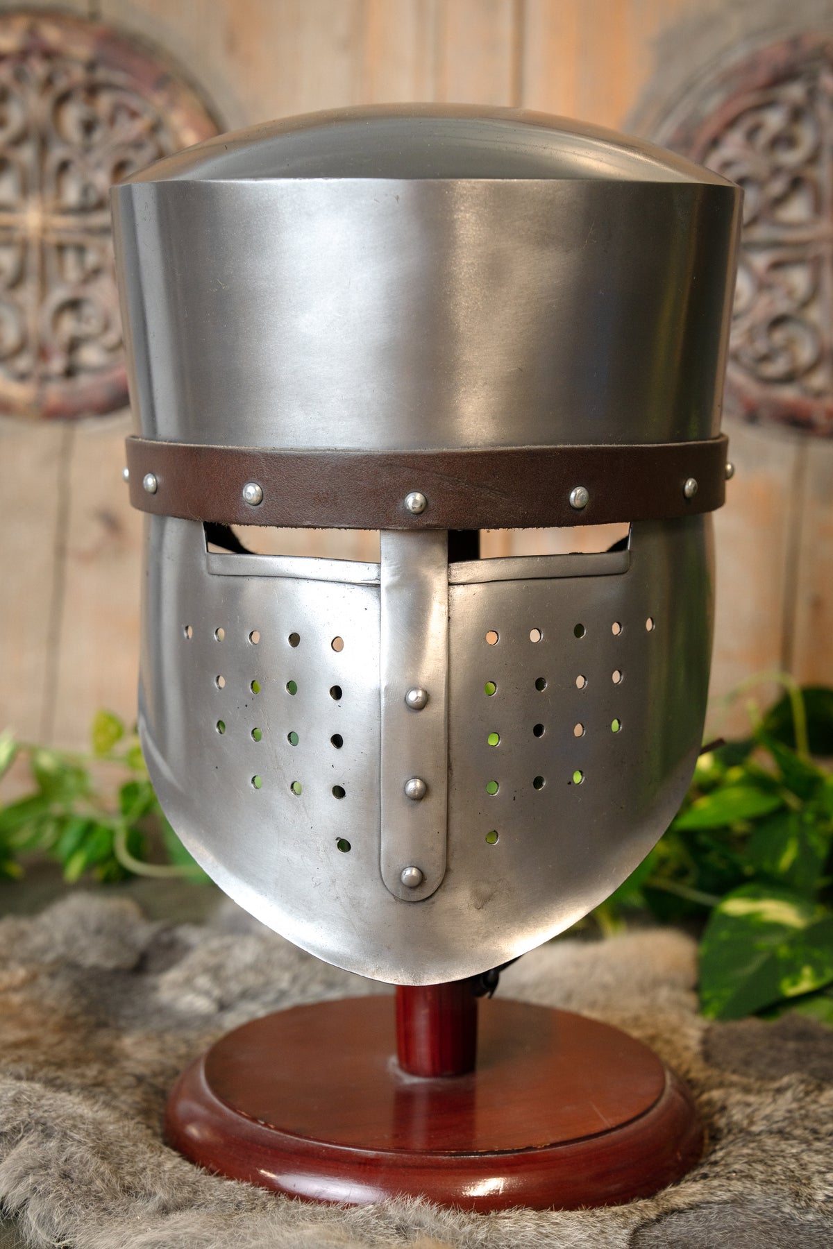 Medieval knight helmet Laurin, 1.3 mm