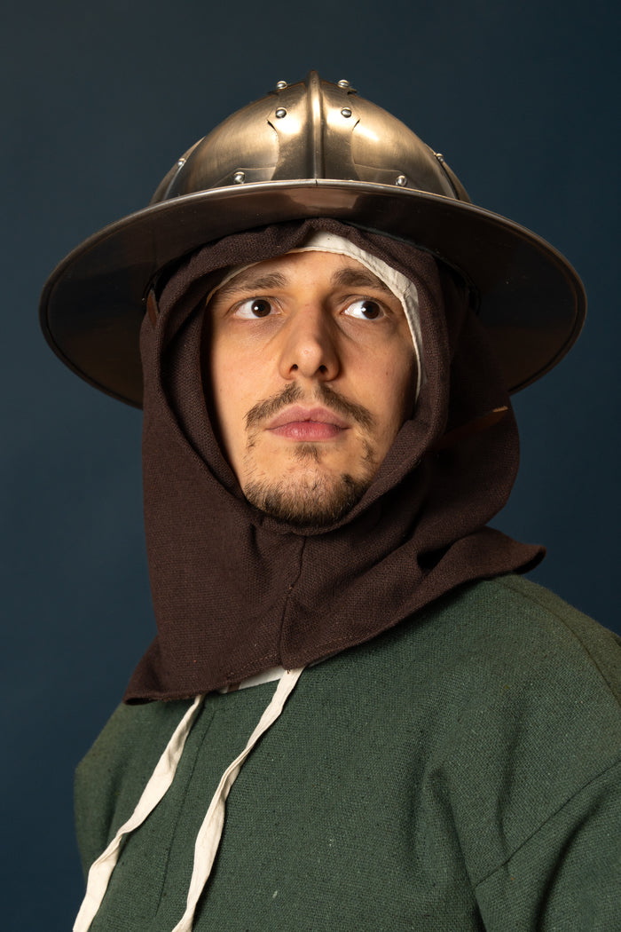 Brown Medieval Hood, Cotton