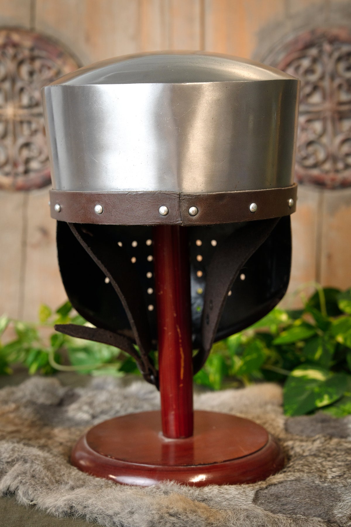 Medieval knight helmet Laurin, 1.3 mm