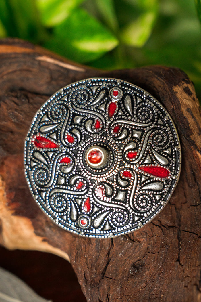 Celtic brooch Auvers sur oise, silvered