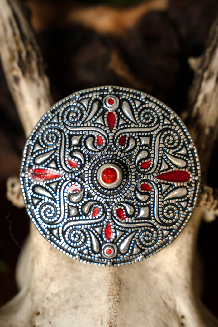 Celtic brooch Auvers sur oise, silvered