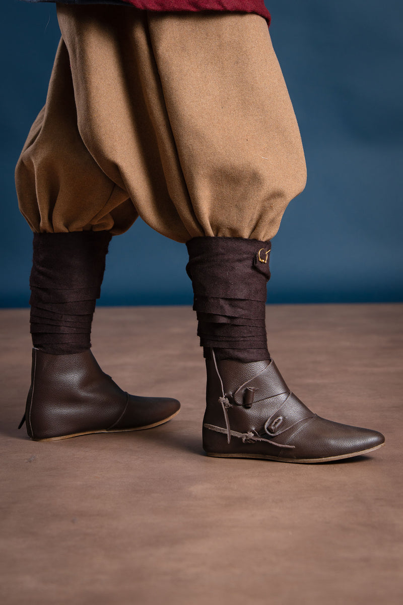 Benbindingsvikler Aki, brun, uldblanding