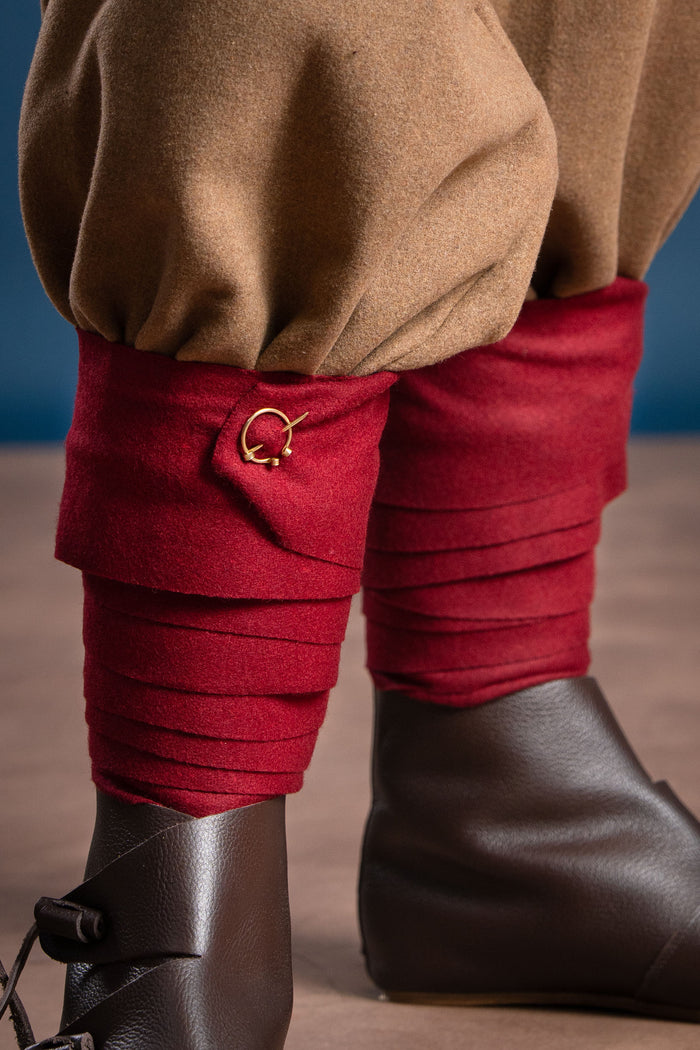 Viking leg wraps, 100% wool, various colours