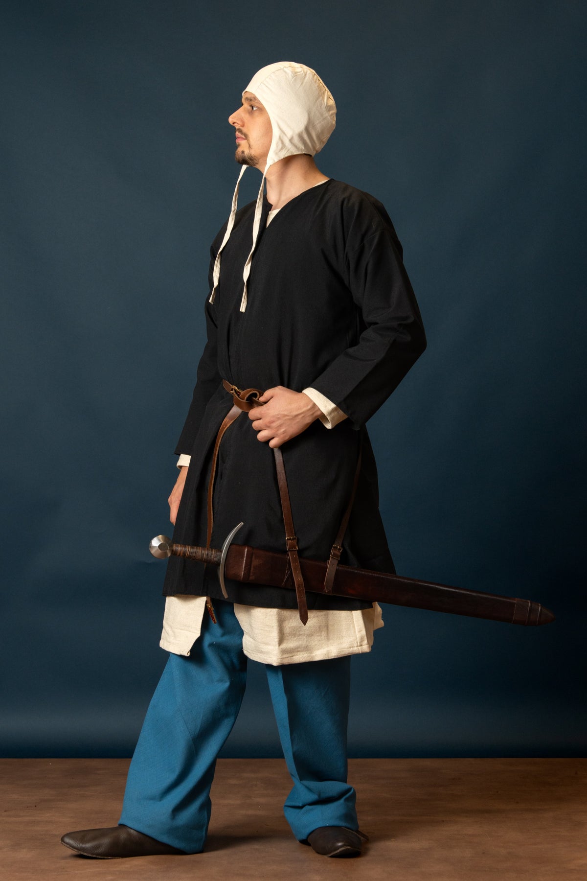 Normandy tunic, william, Linen - Black