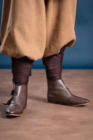 Hredulf leg wrappings, wool blend, brown