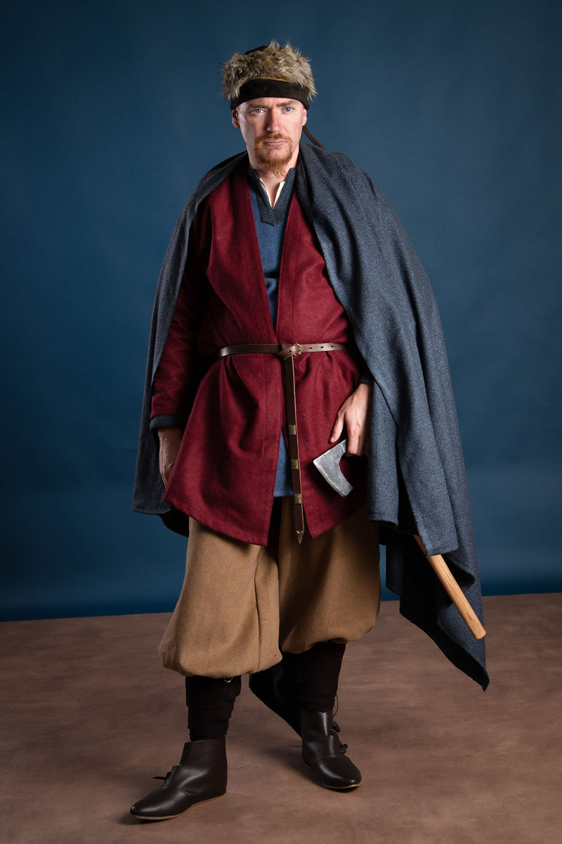 Wikinger Mütze Ragi, Leder, braun