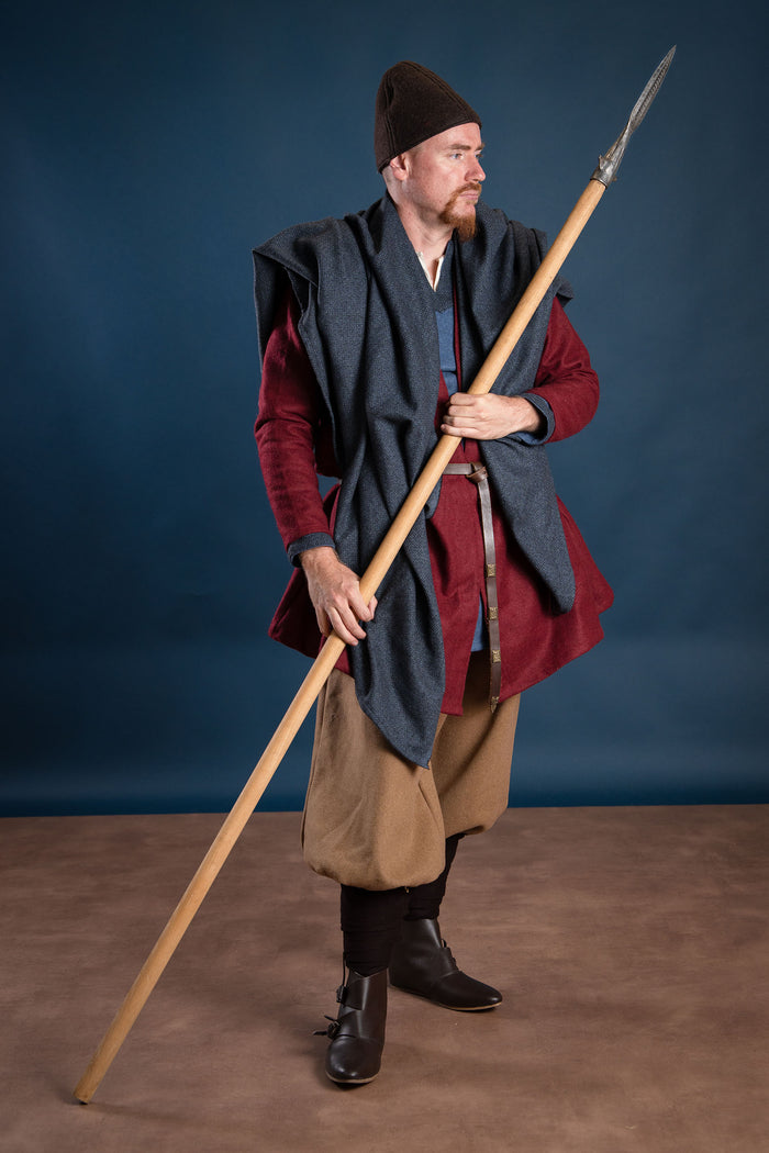 Viking hood Ari, 100% wool, brown