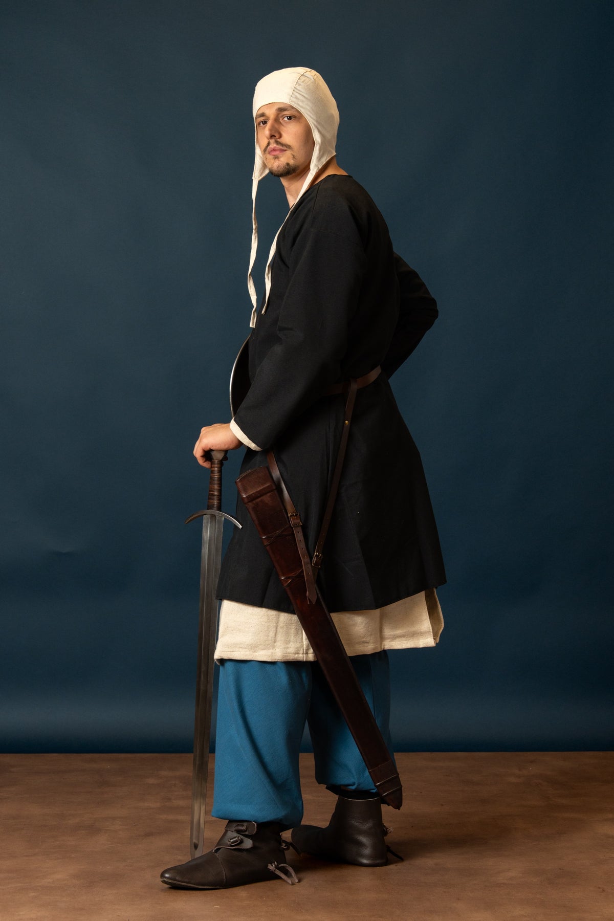 Normandy tunic, william, Linen - Black