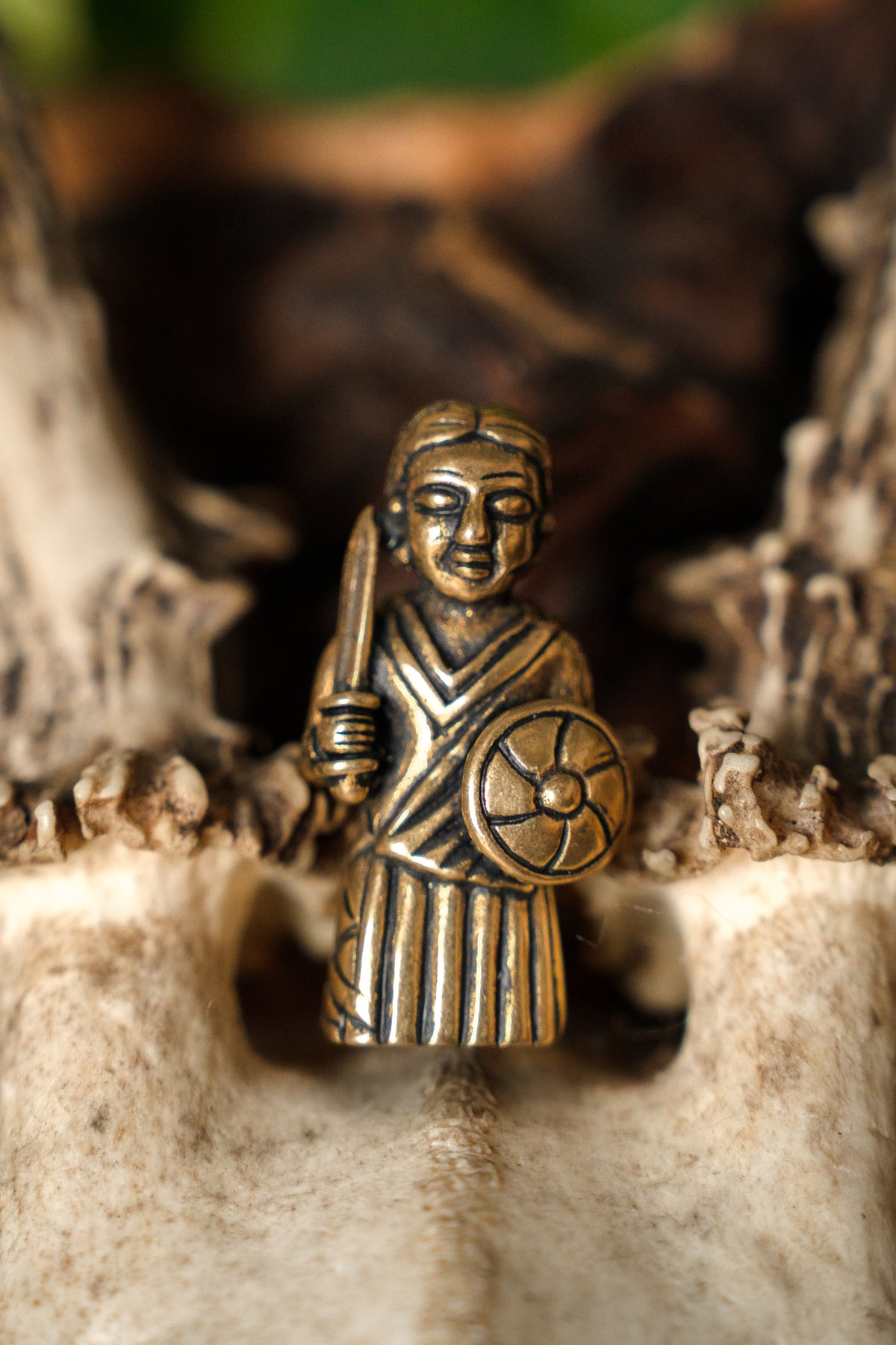 Viking valkyrie amulet Harby, bronze