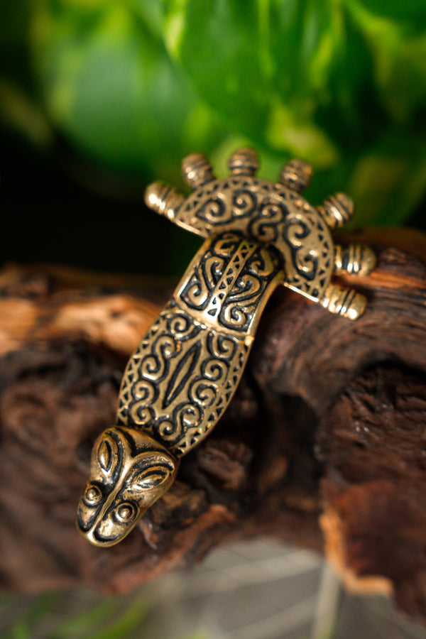 6th century Merovingian fibula, silvered bronze