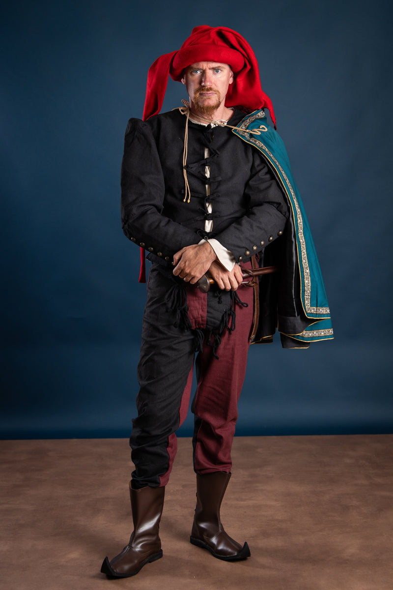 Doublet du XVe siècle Rafael, noir