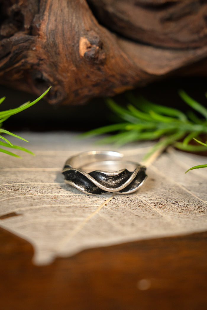 Ring Vendel, silvered bronze