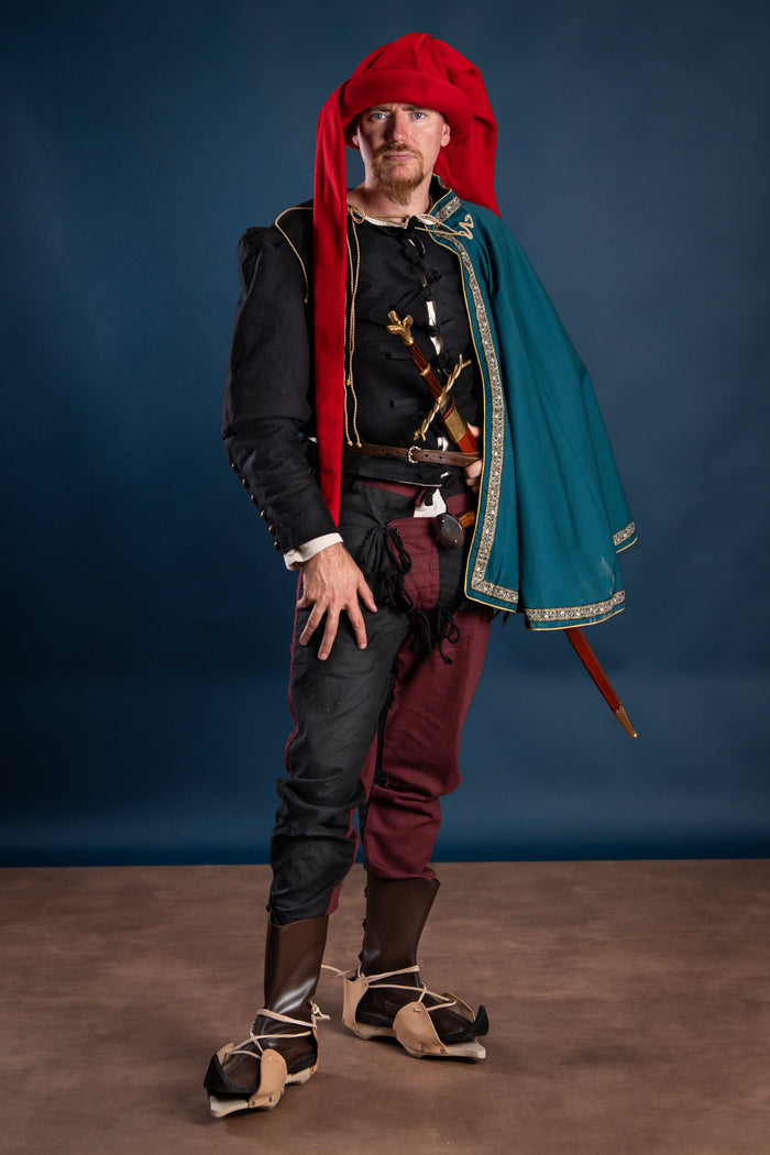 Mandilion, Musketeer cloak François, green