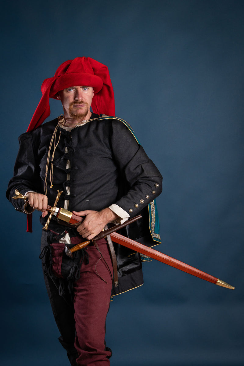 Średniowieczny miecz Oakeshott XVIII, półostry