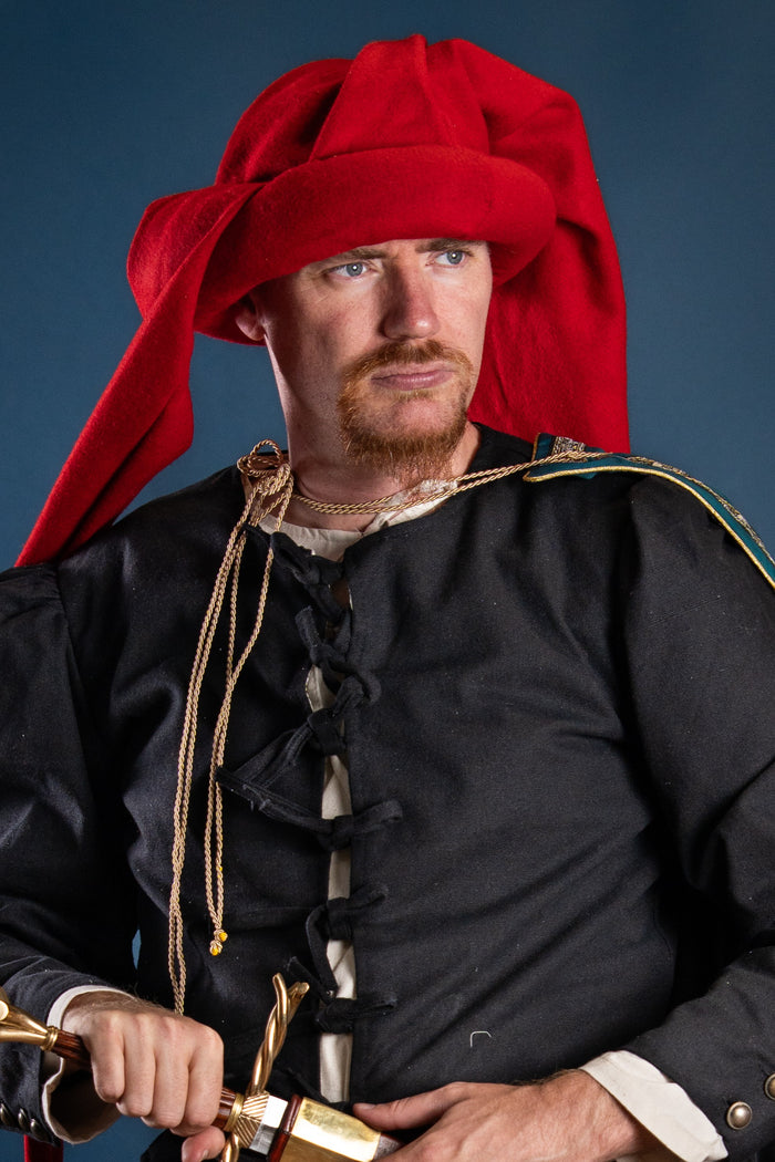 Chaperon Jan van Eyck, red, wool