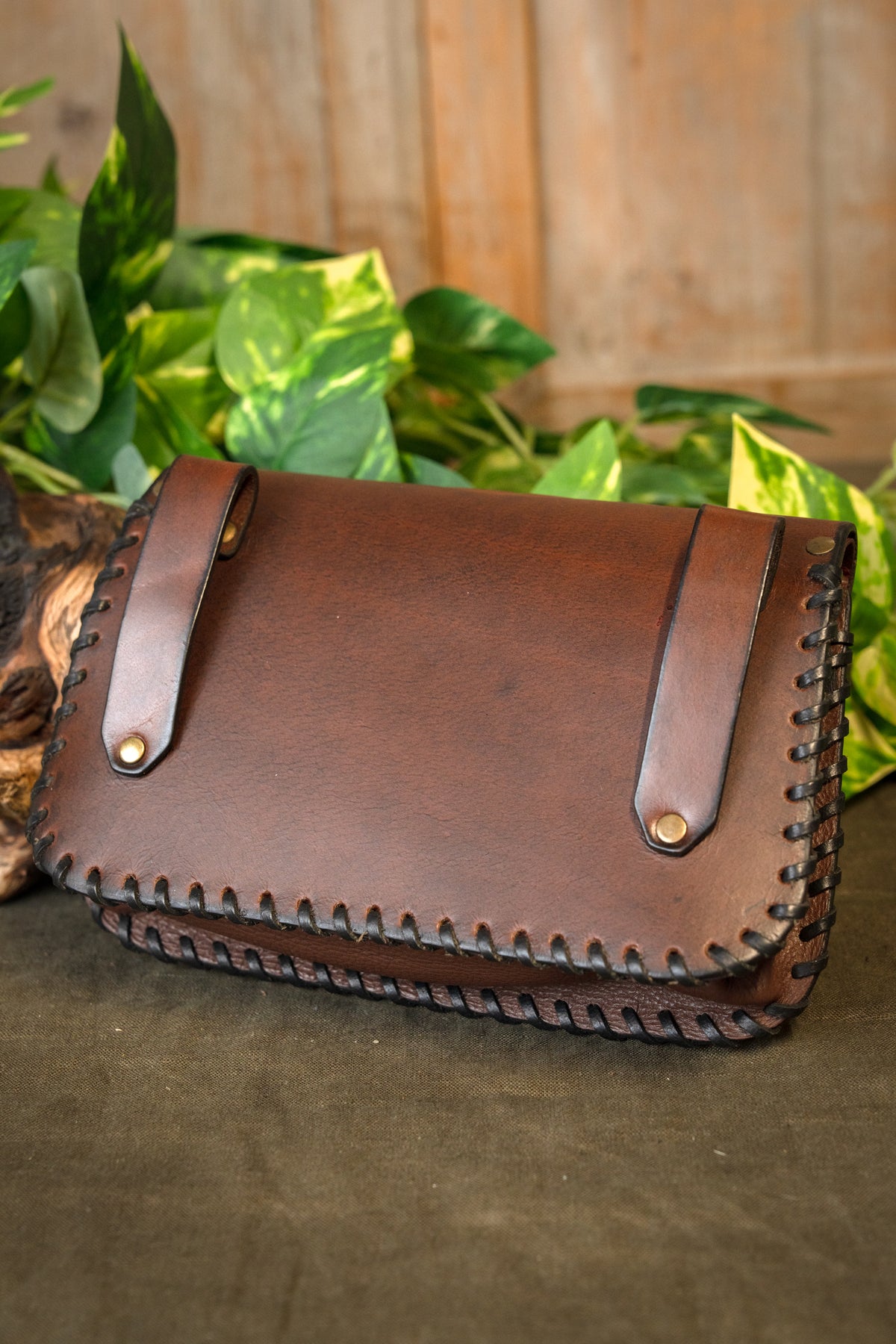 Viking bag with Valknut, brown