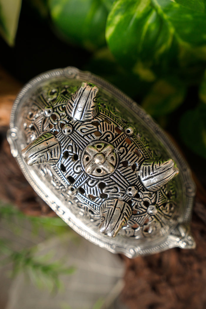Viking turtle brooch Birka, silver-plated, price per piece