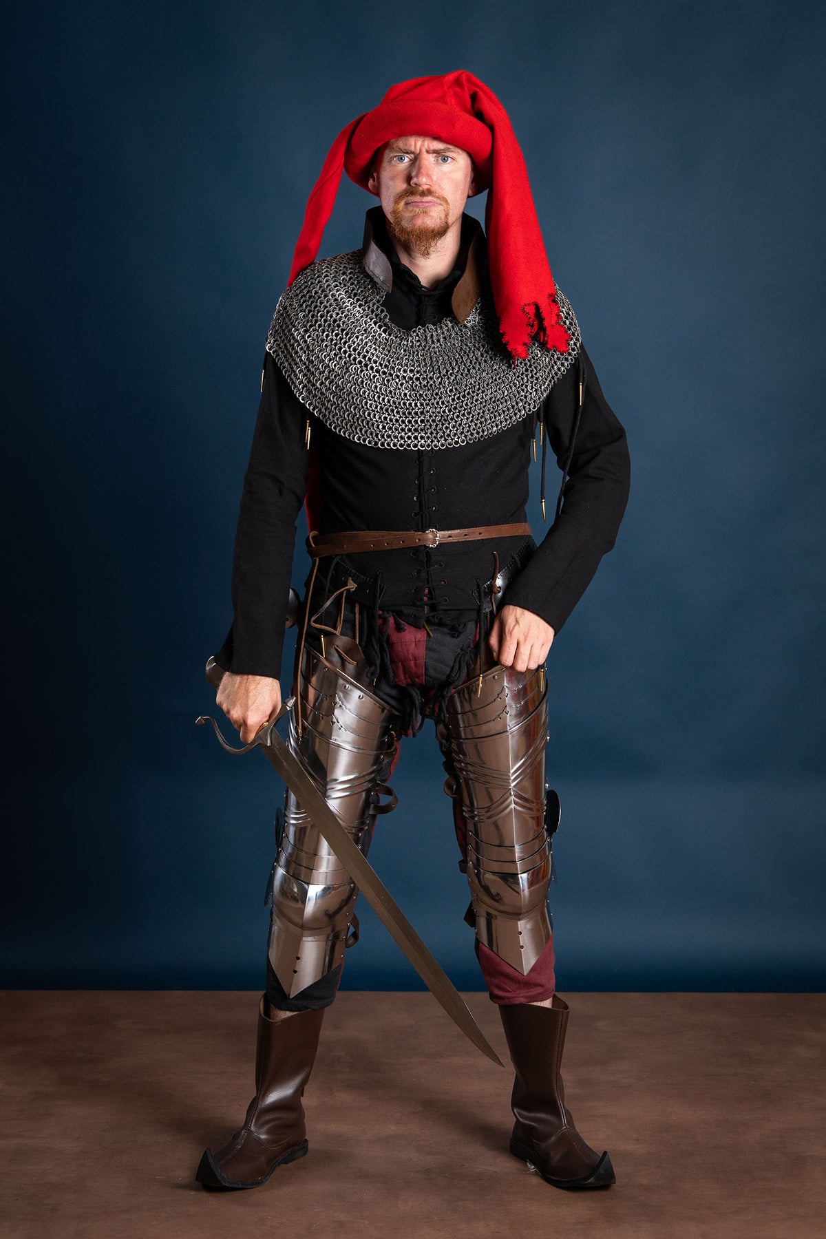 Chaperon Jan van Eyck, red, wool