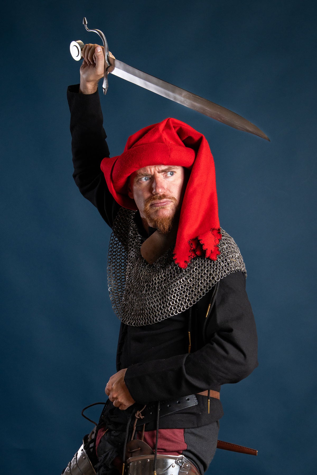 Chainmail standard, mixed riveted round rings, 9 mm
