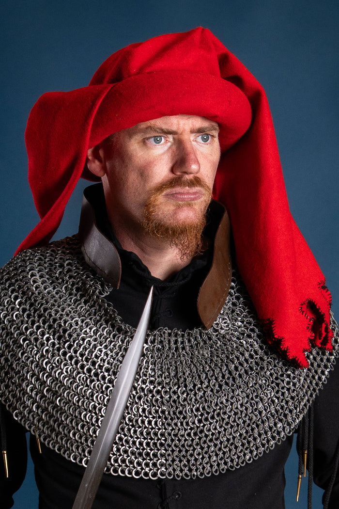 Chaperon Jan van Eyck, red, wool
