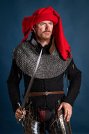 Kettenhemd Standard, gemischt geklonkte runde Ringe, 9 mm