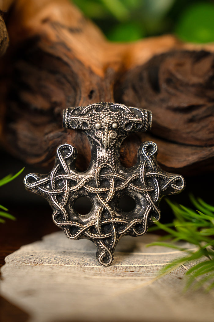 Hiddensee Thor's hammer, silvered bronze
