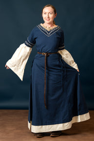 Gothic Bliaut Fiona, blue-natural