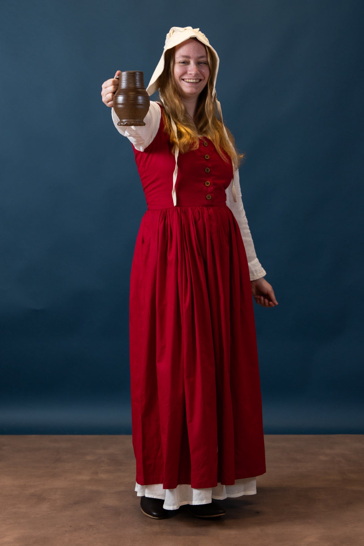 Medieval kirtle Lene, red