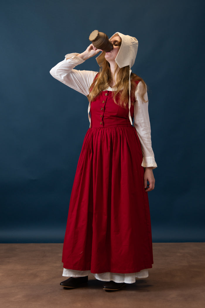 Medieval kirtle Lene, red